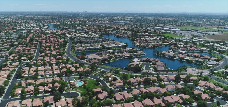 Neighborhood view of Gilbert, Arizona