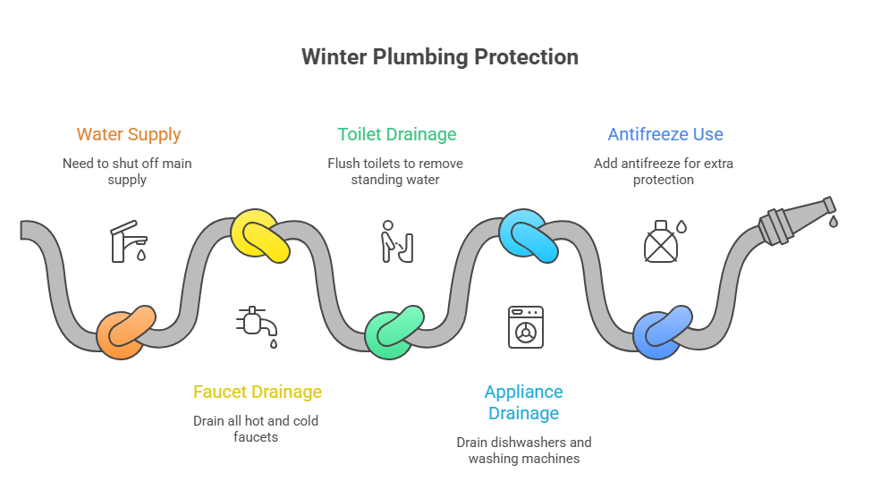 Diagram of winter plumbing protection